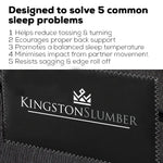 Kingston Slumber Mattress SINGLE Size Bed Euro Top Pocket Spring Bedding Firm Foam 34CM - Furniture > Mattresses