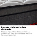 Kingston Slumber Mattress SINGLE Size Bed Euro Top Pocket Spring Bedding Firm Foam 34CM - Furniture > Mattresses