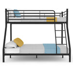 Kingston Slumber Metal Single over Double Bunk Bed Frame Dark Matte Grey - Furniture > Bedroom > Beds & Bed Frames