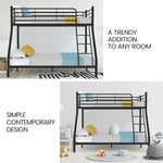 Kingston Slumber Metal Single over Double Bunk Bed Frame Dark Matte Grey - Furniture > Bedroom > Beds & Bed Frames