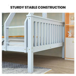 Kingston Slumber Single Over Double Wooden Bunk Bed Frame Triple Solid Pine 2-in-1 Modular Design Converts to 2 Beds