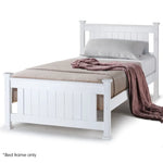 KINGSTON SLUMBER Single Wooden Bed Frame - White - Furniture > Bedroom > Beds & Bed Frames