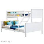 Kingston Slumber Triple Wooden Single Over Double Bunk Bed Frame for Kids Convertible Design White - Furniture >