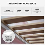 Kingston Slumber Wooden Single Sofa Bed Frame with Storage Drawers - White - Furniture > Bedroom > Beds & Bed Frames