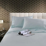 Kingtex 300TC Cotton Sheet Set Ice Blue Single - Home & Garden > Bedding