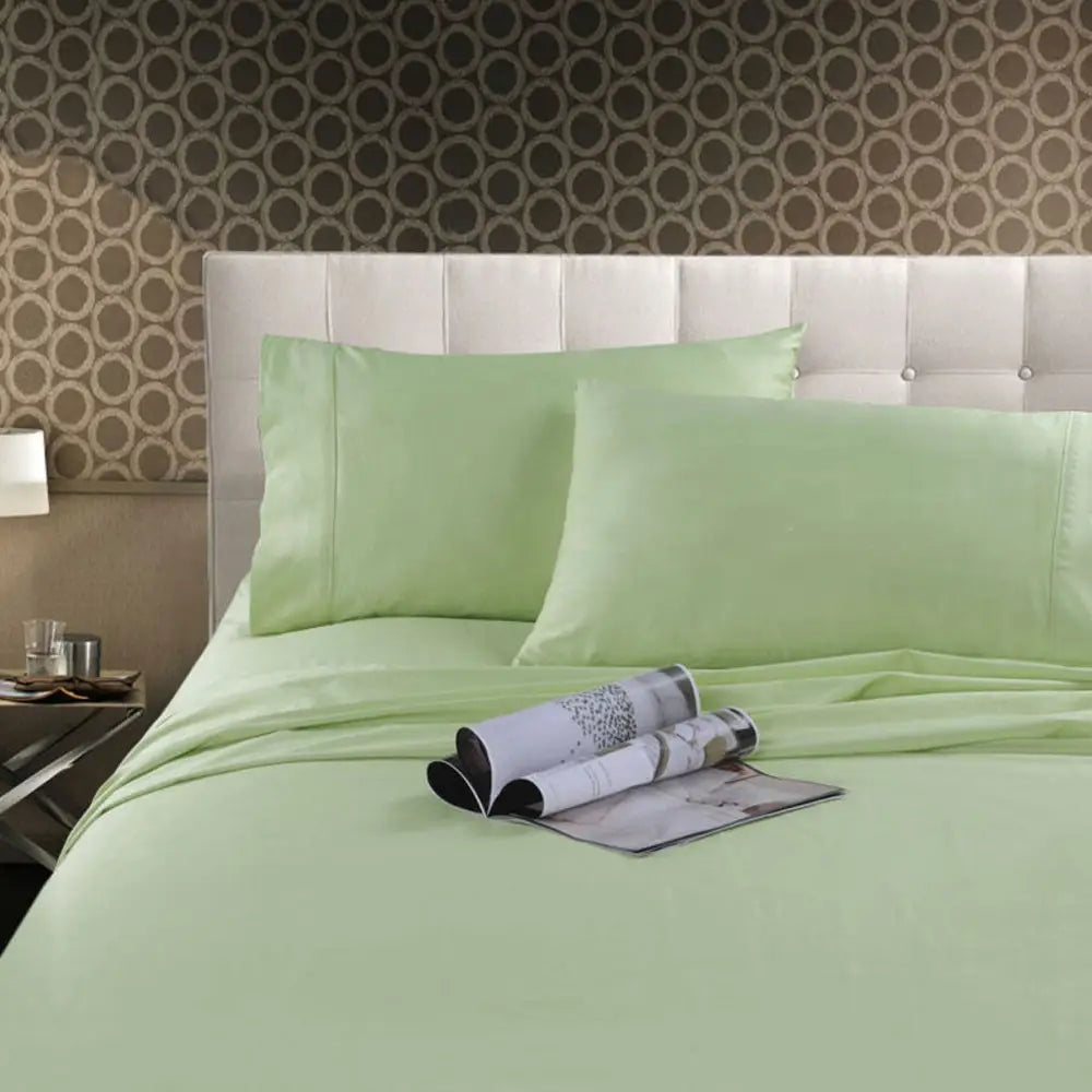 Kingtex 300TC Cotton Sheet Set Mint Single - Home & Garden > Bedding