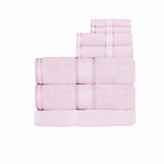 Kingtex 550gsm Cotton 7 Pce Bath Sheet Set Baby Pink - Home & Garden > Bathroom Accessories
