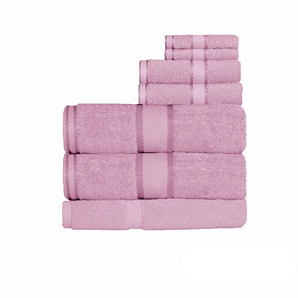 Kingtex 550gsm Cotton 7 Pce Bath Sheet Set Rose - Home & Garden > Bathroom Accessories
