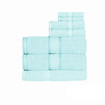Kingtex 550gsm Cotton 7 Pce Bath Sheet Set Soft Aqua - Home & Garden > Bathroom Accessories