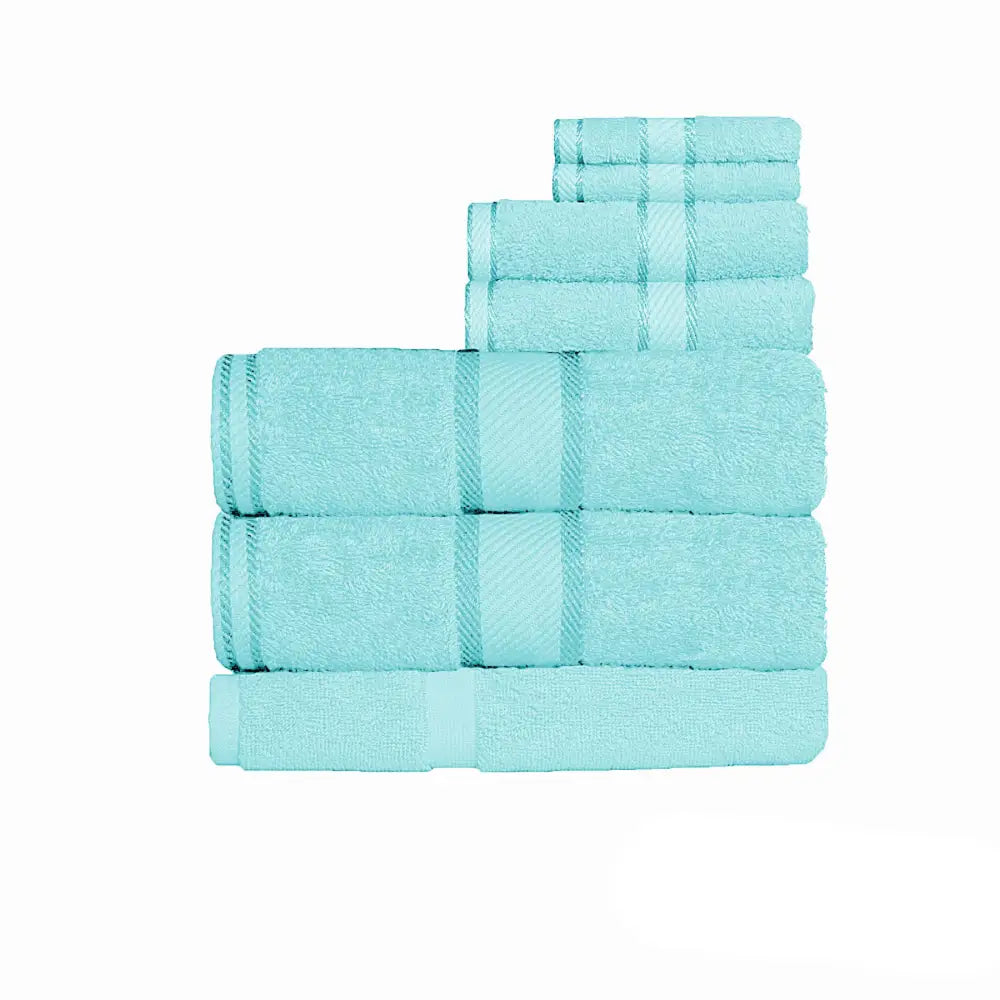 Kingtex 550gsm Cotton 7 Pce Bath Sheet Set Turquoise - Home & Garden > Bathroom Accessories