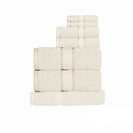 Kingtex 550gsm Cotton 7 Pce Towel Set Cream - Home & Garden > Bathroom Accessories > Bath Towels & Robes