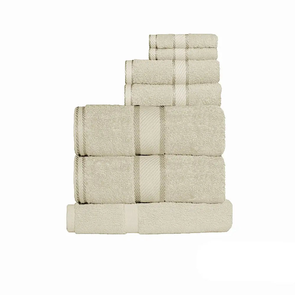 Kingtex 550gsm Cotton 7 Pce Towel Set Linen - Home & Garden > Bathroom Accessories