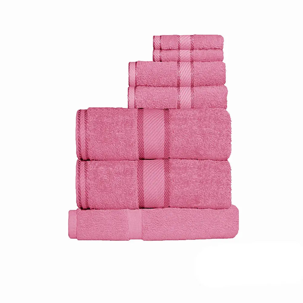 Kingtex 550gsm Cotton 7 Pce Towel Set Lip Gloss - Home & Garden > Bathroom Accessories