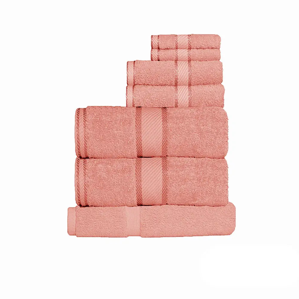 Kingtex 550gsm Cotton 7 Pce Towel Set Rust - Home & Garden > Bathroom Accessories
