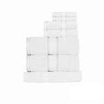 Kingtex 550gsm Cotton 7 Pce Towel Set - White - Home & Garden > Bathroom Accessories > Bath Towels & Robes