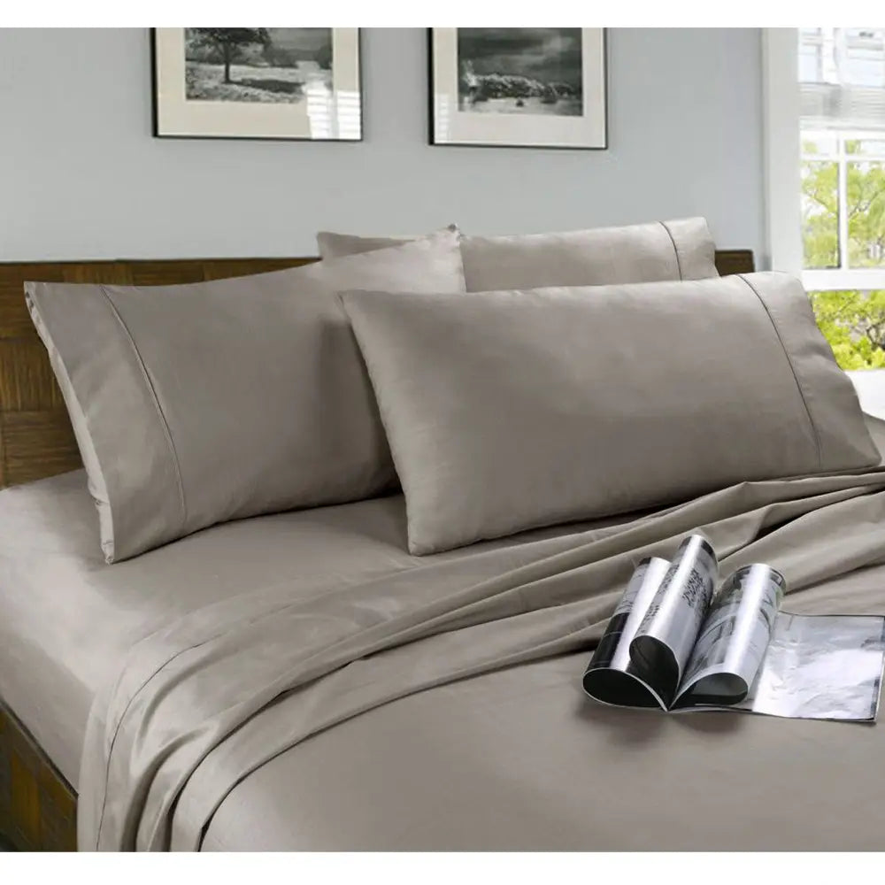 Kingtex Microfibre Sheet Set Coffee Single - Home & Garden > Bedding