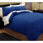 Kingtex Pintuck Quilt Cover Set Blue Queen - Home & Garden > Bedding