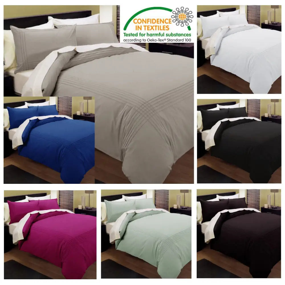 Kingtex Pintuck Quilt Cover Set Linen Double - Home & Garden > Bedding