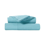 Kingtex Ultra-Soft Micro Flannel Sheet Set 40 cm Wall Aqua King - Home & Garden > Bedding > Bed Sheets