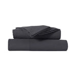 Kingtex Ultra-Soft Micro Flannel Sheet Set 40 cm Wall Charcoal Queen - Home & Garden > Bedding > Bed Sheets