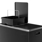 Kitchen Dual Recycling Bin 30L Black - Home & Garden > Home & Garden Others