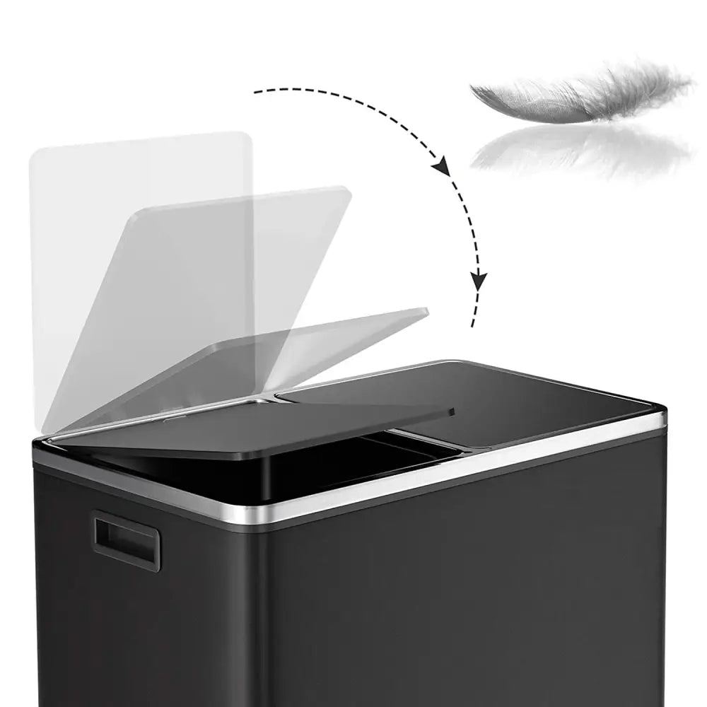 Kitchen Dual Recycling Bin 30L Black - Home & Garden > Home & Garden Others