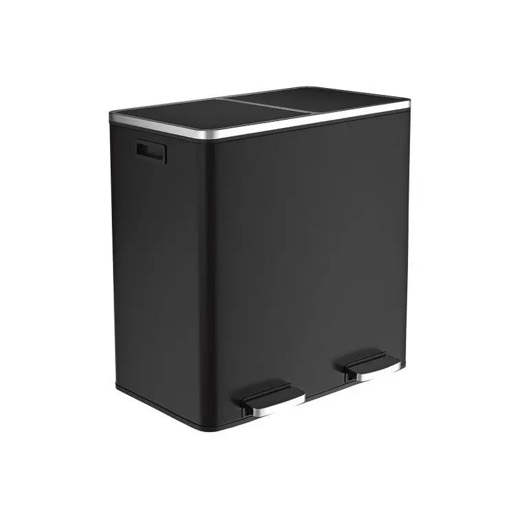 Kitchen Dual Recycling Bin 30L Black - Home & Garden > Home & Garden Others