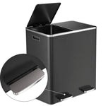 Kitchen Dual Recycling Bin 30L Black - Home & Garden > Home & Garden Others