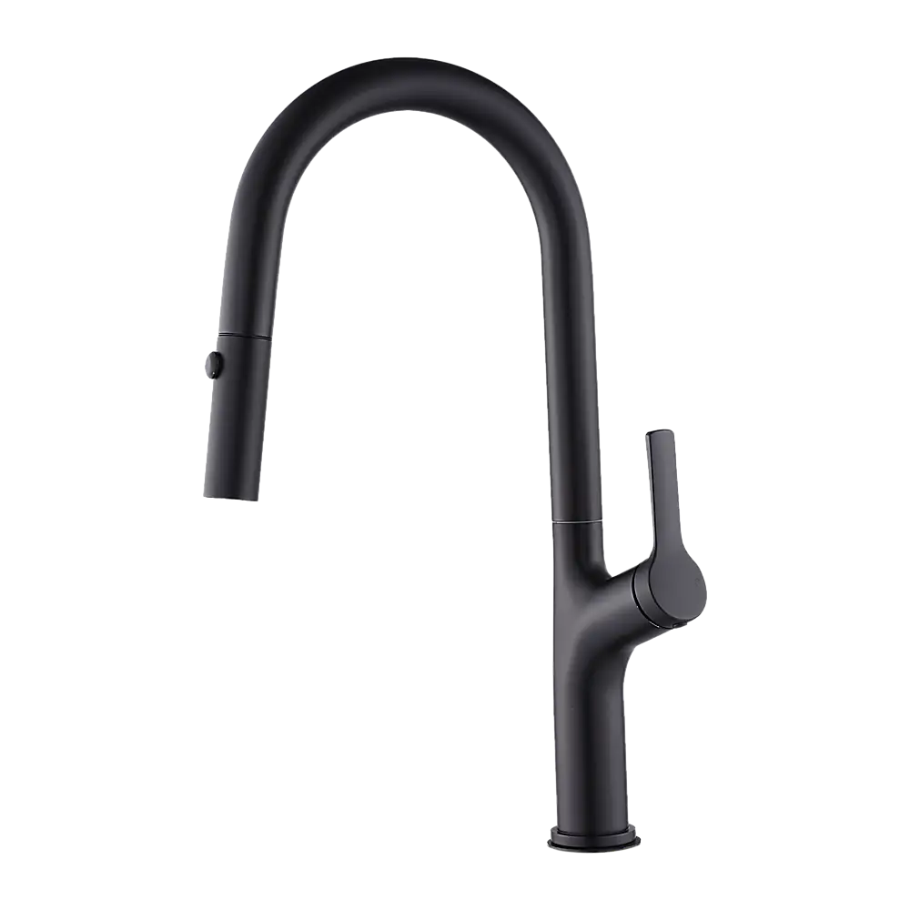 Kitchen Laundry Bathroom Basin Sink Pull Out Mixer Tap Faucet in Black - Furniture > Bathroom > Tap & Sink Accessories