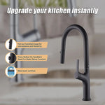 Kitchen Laundry Bathroom Basin Sink Pull Out Mixer Tap Faucet in Black - Furniture > Bathroom > Tap & Sink Accessories