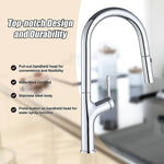 Kitchen Laundry Bathroom Basin Sink Pull Out Mixer Tap Faucet in Chrome - Furniture > Bathroom > Tap & Sink Accessories