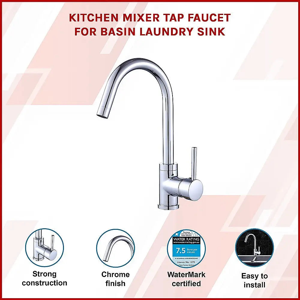 Kitchen Mixer Tap Faucet for Basin Laundry Sink - Furniture > Bathroom > Tap & Sink Accessories