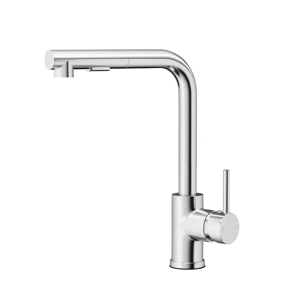 Kitchen Mixer Tap Pull Out Rectangle 2 Mode Sink Basin Faucet Swivel WELS Chrome - Furniture > Bathroom > Tap & Sink