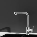 Kitchen Mixer Tap Pull Out Rectangle 2 Mode Sink Basin Faucet Swivel WELS Chrome - Furniture > Bathroom > Tap & Sink