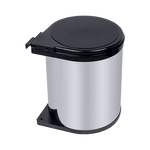 Kitchen Swing Pull Out Bin Stainless Steel Garbage Rubbish Waste Trash Can 14L - Home & Garden > Kitchenware