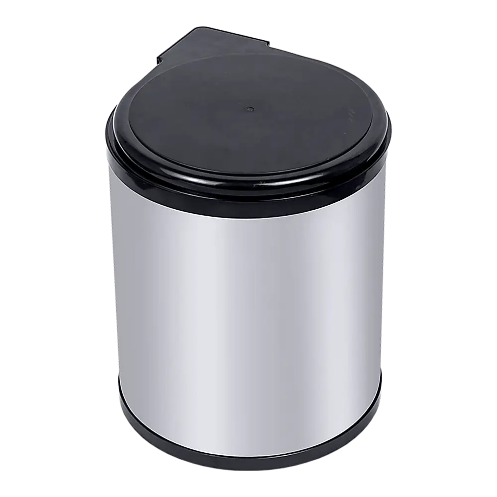 Kitchen Swing Pull Out Bin Stainless Steel Garbage Rubbish Waste Trash Can 14L - Home & Garden > Kitchenware