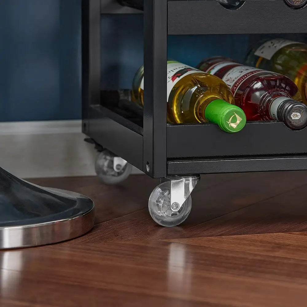 Kitchen Trolley Bottle Rack Drawer Cabinet - Home & Garden > Kitchenware