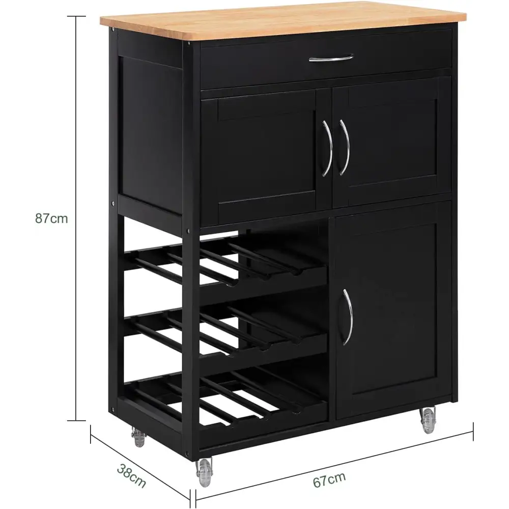 Kitchen Trolley Bottle Rack Drawer Cabinet - Home & Garden > Kitchenware