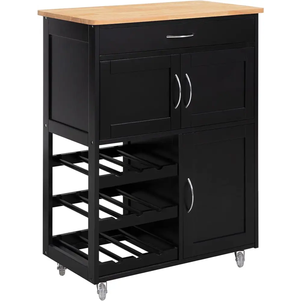 Kitchen Trolley Bottle Rack Drawer Cabinet - Home & Garden > Kitchenware