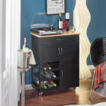 Kitchen Trolley Bottle Rack Drawer Cabinet - Home & Garden > Kitchenware