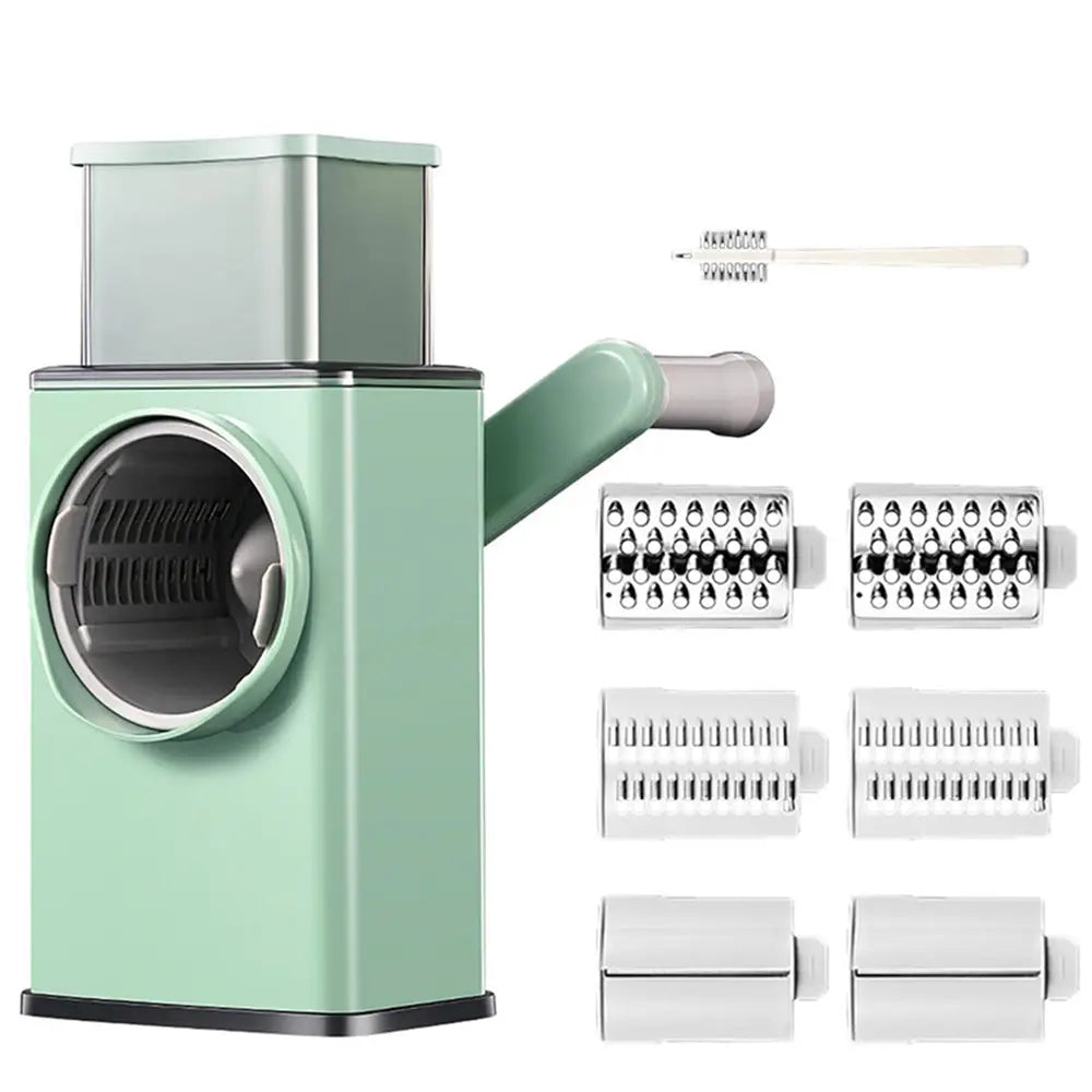 Kitchen Vegetable Food Manual Rotary Drum Grater Chopper Slicer Fruit Cutter - Home & Garden > Kitchenware