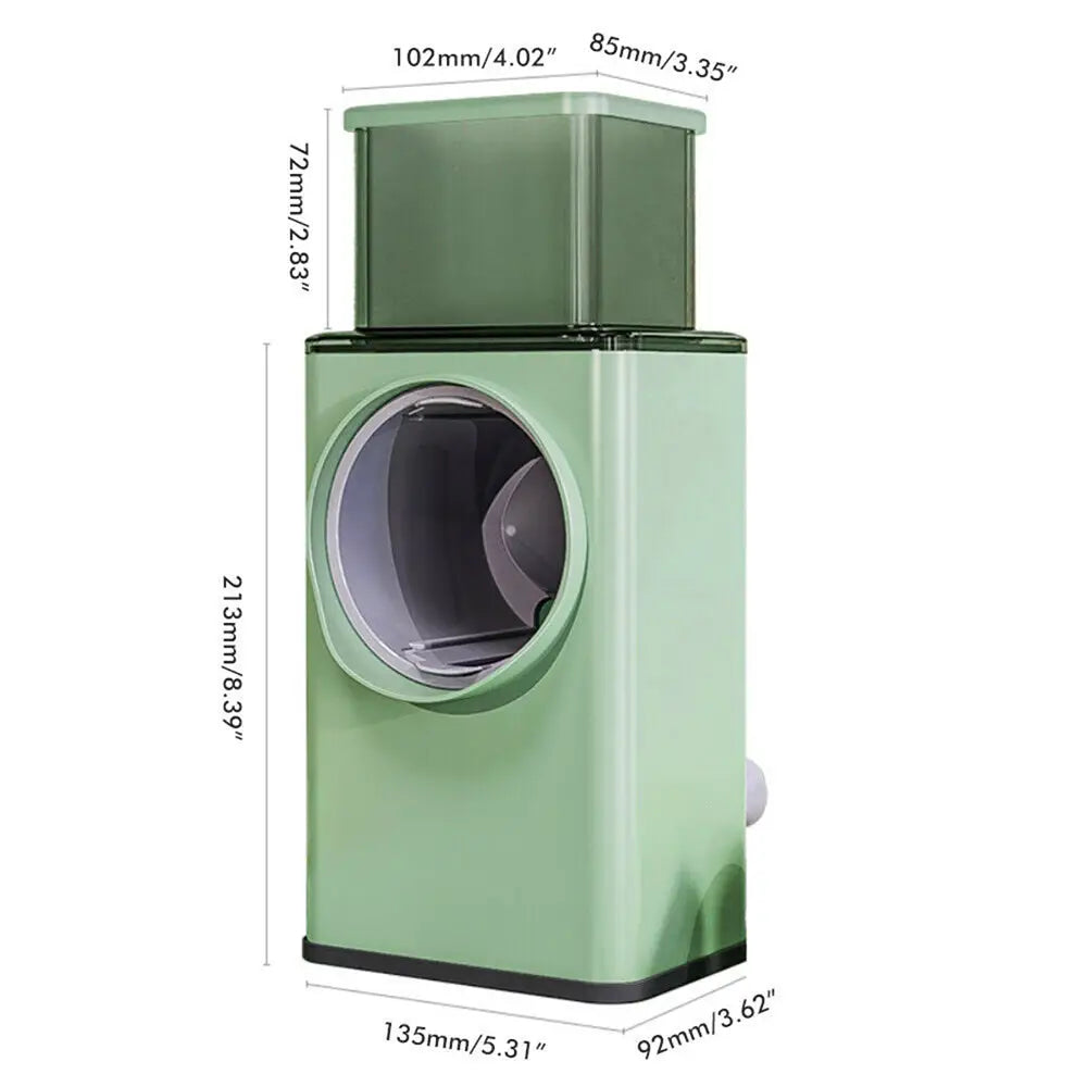 Kitchen Vegetable Food Manual Rotary Drum Grater Chopper Slicer Fruit Cutter - Home & Garden > Kitchenware