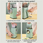 Kitchen Vegetable Food Manual Rotary Drum Grater Chopper Slicer Fruit Cutter - Home & Garden > Kitchenware