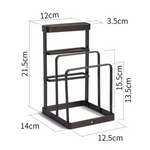 Knife & Chopping Board Shelf Stand Black - Home & Garden > Storage