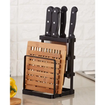 Knife & Chopping Board Shelf Stand Black - Home & Garden > Storage