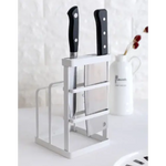 Knife & Chopping Board Shelf Stand White - Home & Garden > Storage