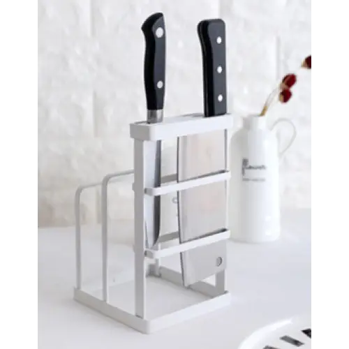 Knife & Chopping Board Shelf Stand White - Home & Garden > Storage