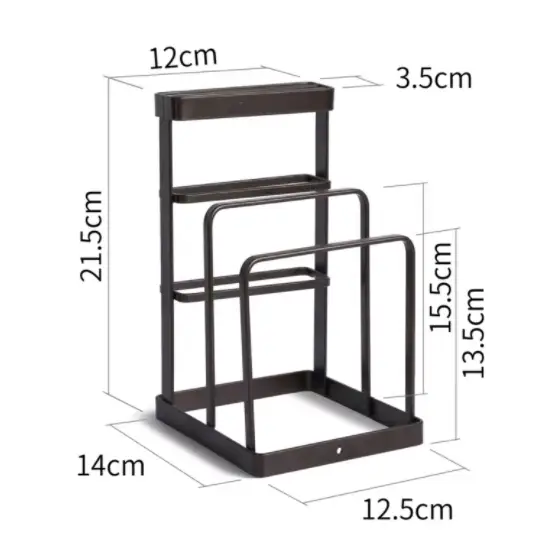 Knife & Chopping Board Shelf Stand White - Home & Garden > Storage