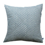 Kolka Indigo Quilted Euro Cushion Cover Sham Pillow Case Decorative - Blue - Home & Garden > Decor