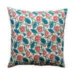 Kolka Kumudani Quilted Euro Sham Quilted Front & Envelope Tie-Back Closure- Blue - Home & Garden > Decor